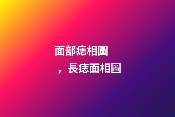 面部痣相圖，長痣面相圖